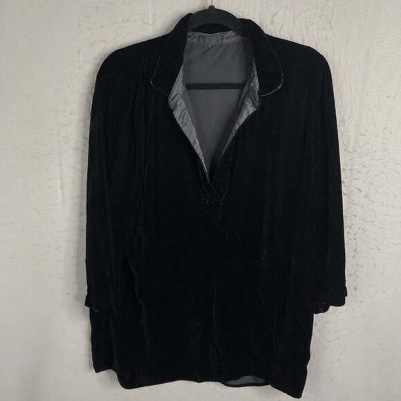 CP Shades Tops - CP Shades Top Womens Medium Black Velvet Whimsigoth Y2K Retro Silk Blend